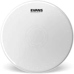 Evans Heavyweight Dry Drumhead - UV Coated Snare Drum Head - Dry Vents to Reduce Overtones, Sustain - Reverse Dot for Durability, Focus, Attack - 2 Plies of Film - Ideal for Rock, Metal - 14 Inch