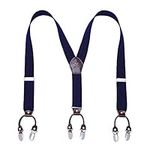 KANGDAI Mens Braces Y Style Braces One Size Adjustable Suspenders Trouser Braces Salopette Braces Strong Metal Clips Mens Braces