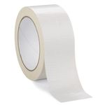 NDR London Duct Tape, Gaffer Tape, Gaffa Tape, 48mm x 45M, Strong Duct Tape Heavy Duty Adhesive Cloth Tape, Super Sticky And Waterproof Gaffa Tape, Carpet Tape (1, White)