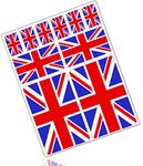 Biomar Labs® 10 x Vinyl Stickers Set Decals UK Union Jack England National Great Britain Flag Car Motorcycle Helmet D 24