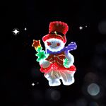 Garden Mile Large 85cm Snowman Rope Light - Pre-Lit Christmas Decorations with 5m Multi-Colored LED Lights for Indoor or Outdoor Use - Festive Fairy Light Decor for Magical Holiday Season