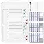 Dry Erase Chore Chart for Kids to Do List Magnetic Checklist Board Reusable RV Daily Routine Schedule Planning Boards with Blank Checklist Cardstock for Habit Tracker or Daily and Weekly Planner