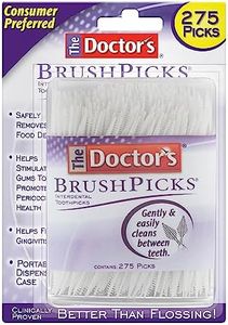 The Doctor's BrushPicks Interdental Toothpicks, Helps Fight Gingivitis, 275 Count (Pack of 12), White