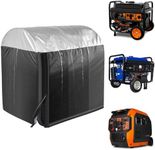 Generator Cover 32*24*24 Inch for Outside Rainproof Portable Generator Shed for 5000-10000 Watt Generators Universale Tent Heavy Duty Protection with Arched Roof for Fast Rain Drainage - Black