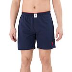 U.S. Polo Assn. Mens Pure Cotton Brushed Elastic I108 Boxers - Pack Of 1 (NAVY L)