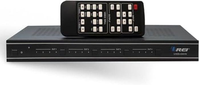 OREI 4K 4x4 Seamless HDMI Matrix Switch Video Wall Controller Upto 4K@60hz 4:4:4 8-bit - HDMI 2.0, HDCP 2.2, 18 Gbps, UltaHD 2x2, 1x4, 1x2, 4x1-180 Degree Rotate - Remote Control (UHDS-404VW)