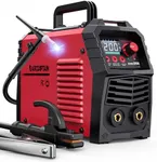 ARCCAPTAIN 200A Stick/Lift TIG Welder with Torch, [Large LED Display] 110V/220V Welding Machine with Synergic Control, IGBT Inverter, Portable MMA Welder Machine with Hot Start, Arc force