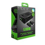 STEALTH XBOX One, Series S, Series X Dual Rechargeable Battery Packs with Braided Charging Cable and Charging Box - Black