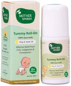 Mother Sparsh Tummy Roll On for Baby, Colic Relief and Digestion, 100% Ayurvedic, Hing & Saunf, 40ml, Green