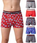 Lux Cozi Bigshot Boy's Pack of 6 Super Combed Cotton Outer Elastic Semi Long Printed Trunk for Kids (Size : 75cm) Multicolour