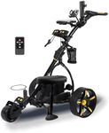 All in One 2024 Remote Control Golf Buggy Electric Golf Trolley with USB, Dual Motors-Yellow