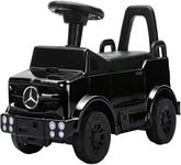 Toddler Ride on Cars Licensed Mercedes-Benz Kids Push Car,Kids Ride on Toys with Anti-Rollover,Wear-Resistant Wheels,Under Seat Storage-Black