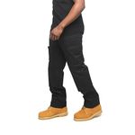 Mens Cargo Work Trousers Size 28 to 52 Black or Navy Cargo Combat Trousers by BWM (34" Waist/Long Leg, Black)