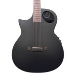 Lindo Left-Handed Neptune V1 Matte Black Electro Acoustic Guitar with F-4T Preamplifier LCD Tuner and Padded Gig Bag