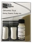 Cream Floor & Wall Ceramic Tile Epoxy Repair Putty Kit - Repairs Chips, Cracks.& Defects.