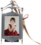 FINE PHOTO GIFTS Pewter Sled 2" x 3" Photo Ornament Picture Frame