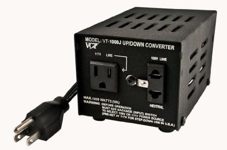 Simran SM-1000J Step Up and Down Japanese Transformer 1000W; Can be Used only in 100 and 120 Volt Countries; Will Convert from 120 Volt to 100 Volt and from 100 Volt to 120 Volt.; Fuse Protected;