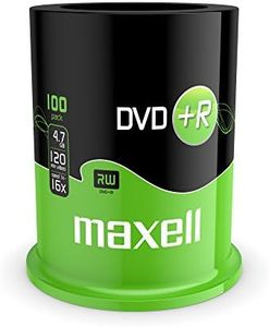 Maxell DVD+R 4.7 GB 16X 120 Min Video - Matt Silver (100 Disk - Spindle)