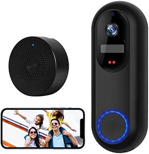 2K/4MP Doorbell Camera Wireless with 32GB Local Memory Card, UCOCARE Video Doorbell with Chime, PIR Human Detection, 10000mA Rechargeable Battery, Video Calling, Easy to Install, IP66 Waterproof