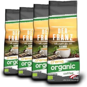 Der-Franz - Crema de café orgánico UTZ, grano entero, 1000 g, el embalaje puede variar