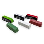 Johnson Tools Red Green and White High Polish Rouge Bar used White Gold, Platinum and Harder Metals for Final Polishing Process for Jewellery Making and Repair, Watchmaking or Other Metals (Pack of 3)