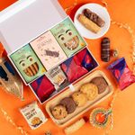 CookieMan Diwali Gift Box | 2 Tray Diwali Gift Hamper Box with with Cookies, Almond Fingers and Chocolate Dipped Almond Finger