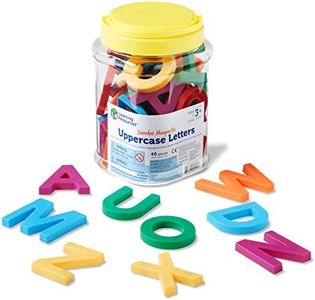 Learning Resources Jumbo Magnetic Uppercase Letters, ABCs, Early Letter Recognition, 40-Pieces, Large Magnetic Letters, Assorted Colors, Ages 3+