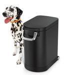 Simplehuman 25 Liter, 27 lb / 12.2 kg Medium Pet Food Storage Container for Dog Food, Cat Food, and Bird Feed, Matte Black