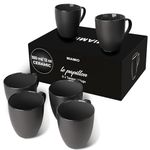 MIAMIO - 6 x 350 ml Stoneware Coffee Mug/Cup Set - Le Papillon Collection