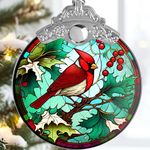 Cardinal Ornament - Jocidea Cardinal Christmas Ornament - Red Bird Ornament Gift - Holiday Keepsake - Stocking Stuffer - Cardinal Gift