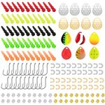 Alwonder 164 Pieces Lure Making Kit for Fishing Rigs, Walleye Rigs Kokanee Rigs Trolling Rigs, Lure Making Supplies Parts Crawler Harness Trout Bass Salmon Colorado Blades Stacked Fishing Beads