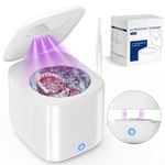 RXUTOTE Ultrasonic Retainer Cleaner Machine with Removable 260ml Tank, 45kHz Ultrasonic UV Cleaner for Dentures, Jewelry, Aligner, Mouth Guard, Sonic Dental Cleaning Pod for All Dental Appliances