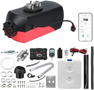 Triclicks 12V 5KW Air Diesel Heater Parking Heater Diesel Night Heater with Silencer LCD Switch Remote Control 10L Tank For Truck, Boat, Car Trailer, Motorhomes, Campervans (Style 1-with App)