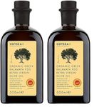 Odysea Organic Extra Virgin Olive Oil, PDO Kalamata EVOO, 500ml Glass Bottle (Pack of 2)