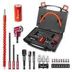 ColumPRO 22PCS Flexible Drill Bit Extension Set, Drill bit Extension, Universal Socket, Right Angle Drill Attachment, Drill bit Holder Set, Socket Adapter Set & Screwdriver Bit Set.