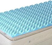 Duro-Med Foam Bed Topper, Hospital Bed Pad, Foam Bed Pad, Soft Foam Bed Topper for Support, Blue, Made in The USA, 33 x 72 x 2 Inches