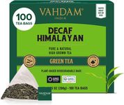 VAHDAM, Decaf Himalayan Green Tea Bags (100 Pyramid Tea Bags) Caffeine Free, Gluten Free | High Grown Decaf Green Tea | Resealable Ziplock Pouch | Pyramid Tea Bags