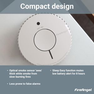 FireAngel Optical Smoke Alarm – 10-Year Battery Life