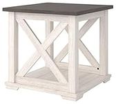 Signature Design by Ashley Dorrinson End Table, White/Brown