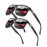 Polarized sunglasses for men/women; Vintage/classic/elegant light frame; HD pilot lenses; Golf/driving/fishing/travel Eyewear