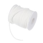 PATIKIL Suede Cord with Roll Spool 3mm 50 Yard, Flat Faux Leather Lace for Necklace Bracelet Jewelry Making Beading DIY Crafts, White