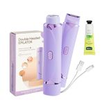 VIFORA 2-in-1 Facial Hair Remover & Body Shaver for Women – Electric Razor with Dual Heads for Face, Chin, Eyebrow, Upper Lip, Bikini, Underarms & Legs - Rechargeable Women’s Bikini Trimmer (Purple)
