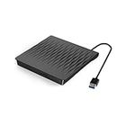 External CD DVD Drive, USB 3.0 Portable Ultra Slim CD DVD Drive Player Burner Writer Reader Rewriter, Optical Disc Drive for PC, Laptop and Desktop, Support Windows 7/8/10/XP/Vista/Mac OS