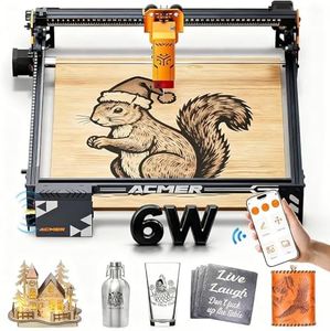 ACMER P1 S PRO 6W Laser Cutter für Anfänger, Wi-Fi-Ferngravur Laser Graviermaschine Laserschneider, Gravurwerkzeug 380 * 370mm, Laser Gravur Gerät für DIY Metall/Glas/Holz