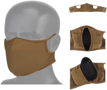 Airsoft Mask for Men Breathable Half Face Tactical Mask for Shooting Paintball Military Fishing Cycling Halloween Cosplay (CB, M)