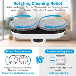 Window Cleaner Robot – 5600Pa Powerful Suction, Automatic Glass Cleaning