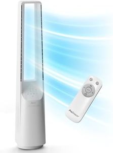 Pro Breeze Ventilateur Colonne Sans Pale - Ventilateur Tour Silencieux, Hauteur 101 cm avec 6 Vitesses, Oscillation 60°, Ventilateur Sans Lame Rafraichisseur d'Air Bladeless Blanc