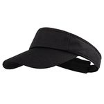 MK MATT KEELY Sun Visor Hat Sports Adjustable Baseball Cap with Outdoor UV Protection for Women Men Black