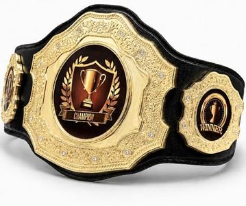 HANDSY Die Cast Heavy Championship Belt Adult – Real Leather Trophy Belt for Sports, Awards, Gifts, Events, Wrestling, and Prizes