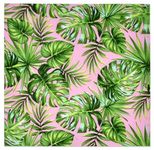 Gift Boutique 100 Tropical Palm Leaf Cocktail Beverage Napkins Disposable Paper Hawaiian Luau Pink Green Leaves Dessert Napkin for Wedding Holiday Jungle Bridal & Baby Shower Tableware Party Supplies